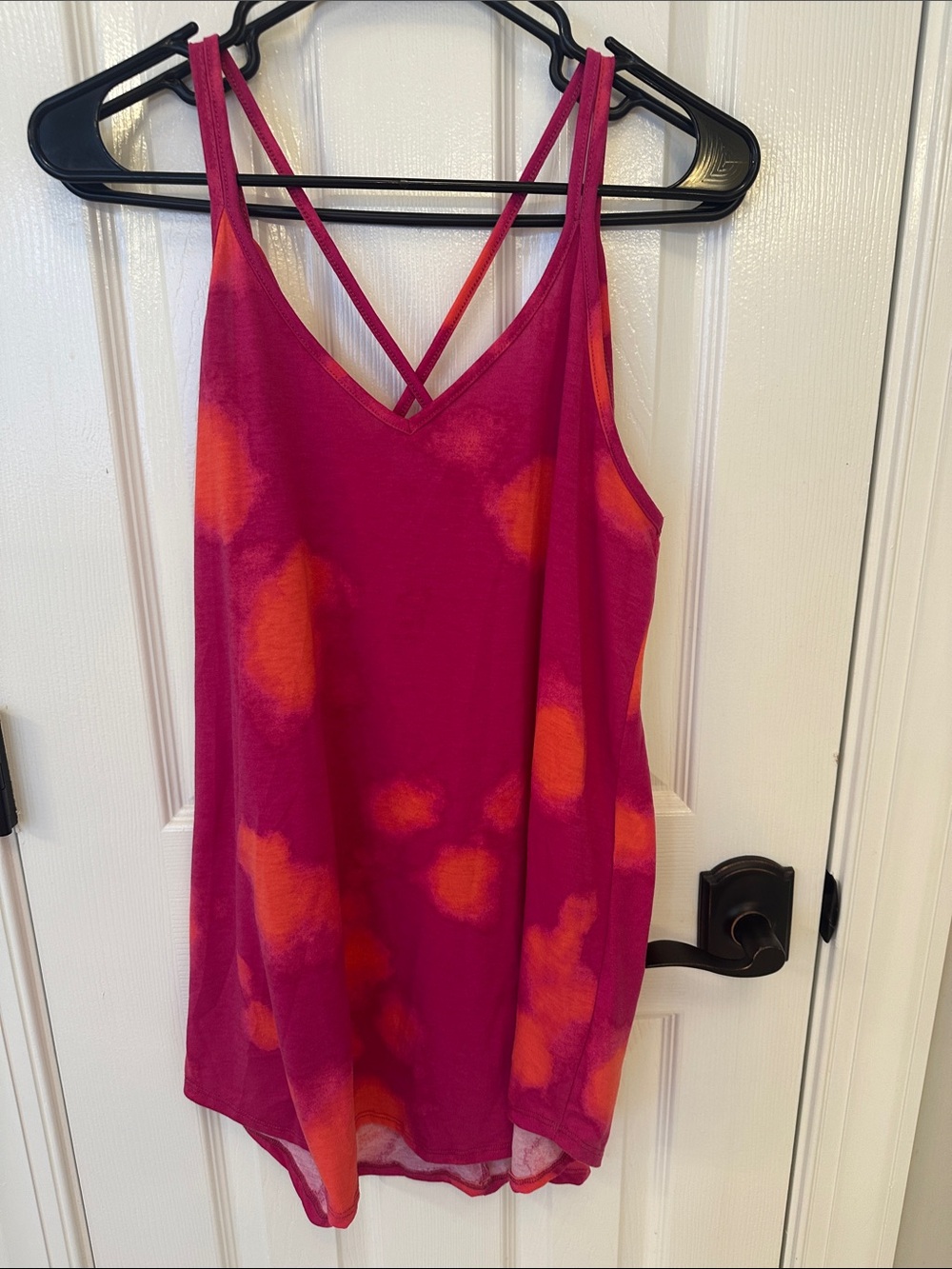 LuLaRoe Hot Pink Tie-Dye Tank